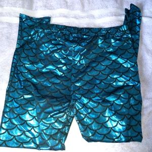 Blue mermaid leggings